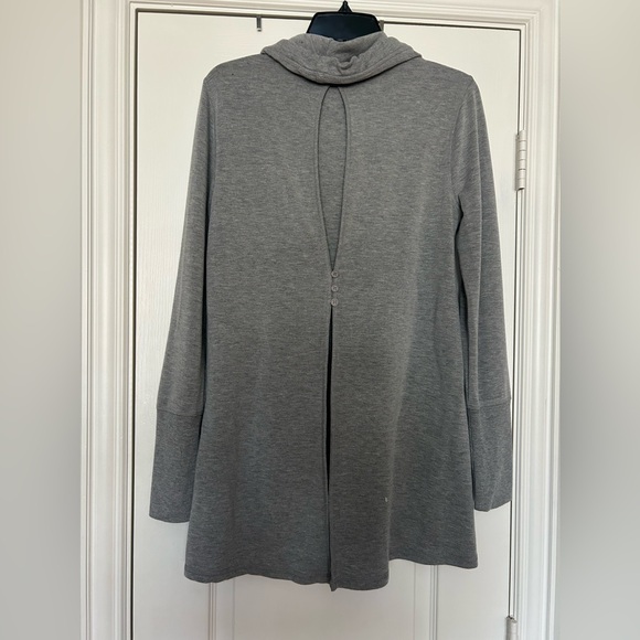 Cable & Gauge Charcoal Cowl Neck Tunic - Picture 2 of 3